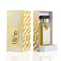 Arabiyat Prestige Nayel Queen Eau de Parfum 70ml for women, featuring elegant glass bottle and floral fragrance details.