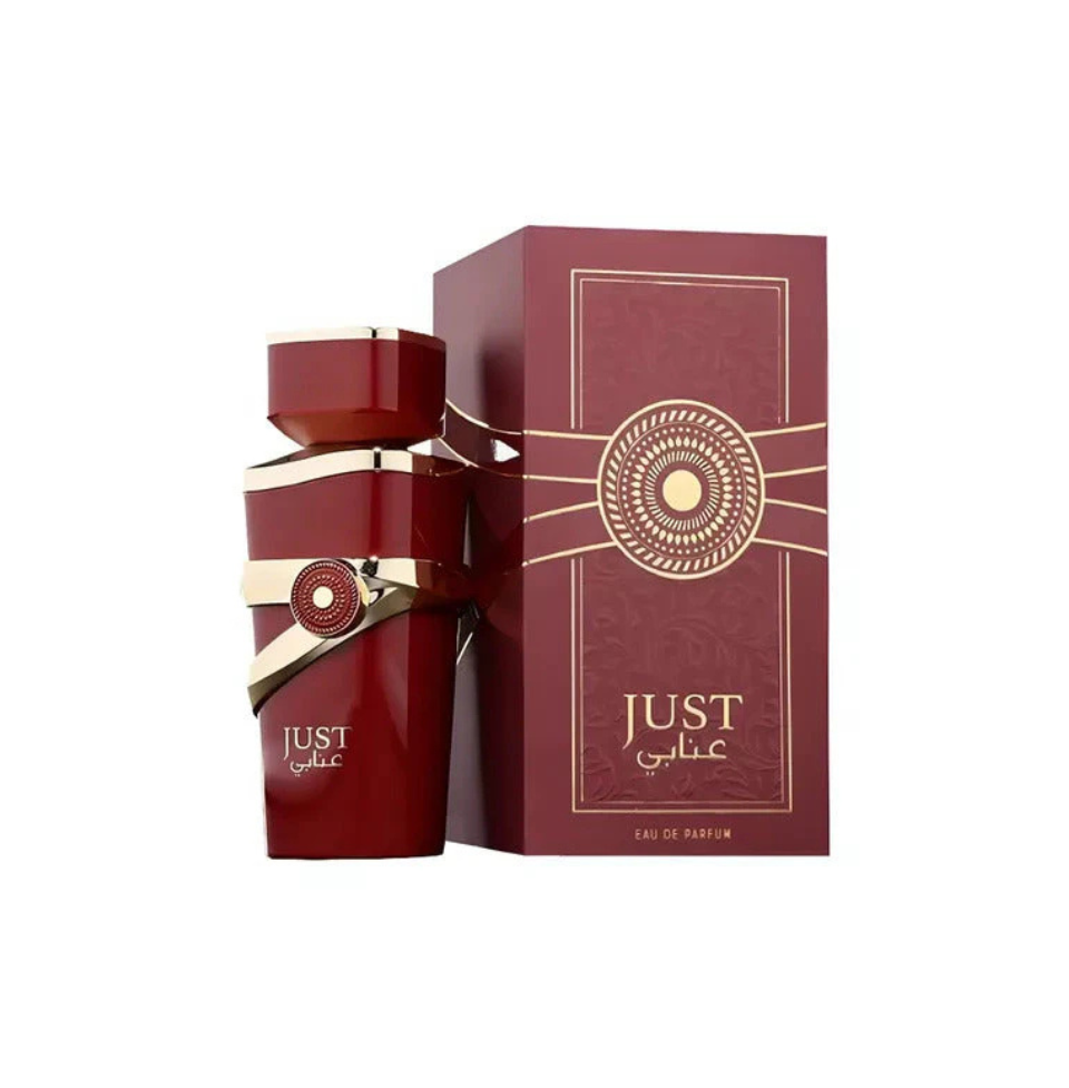 Fragrance World Just Anabi Eau de Parfum 100ml for women, elegant perfume bottle with floral and fruity notes.