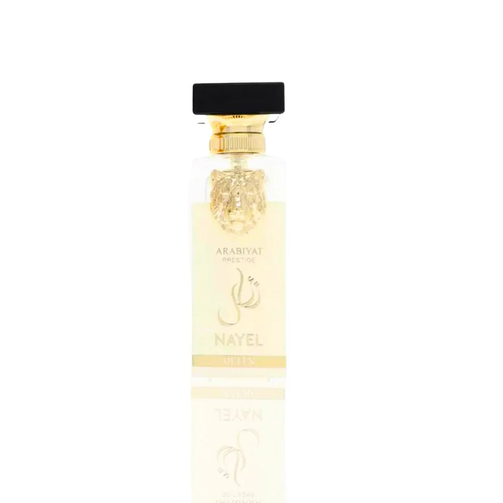 Arabiyat Prestige Nayel Queen Eau De Parfum 70ml bottle for women, elegant fragrance with floral and woody notes.