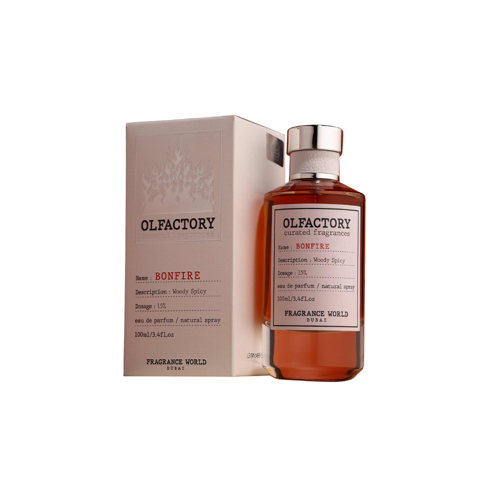 FRAGRANCE WORLD OLFACTORY BONFIRE EAU DE PARFUM 100ML FOR MEN & WOMEN