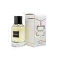 Rasasi Fame Eau De Parfum 100ml bottle for men and women, featuring a sleek design and transparent glass packaging.