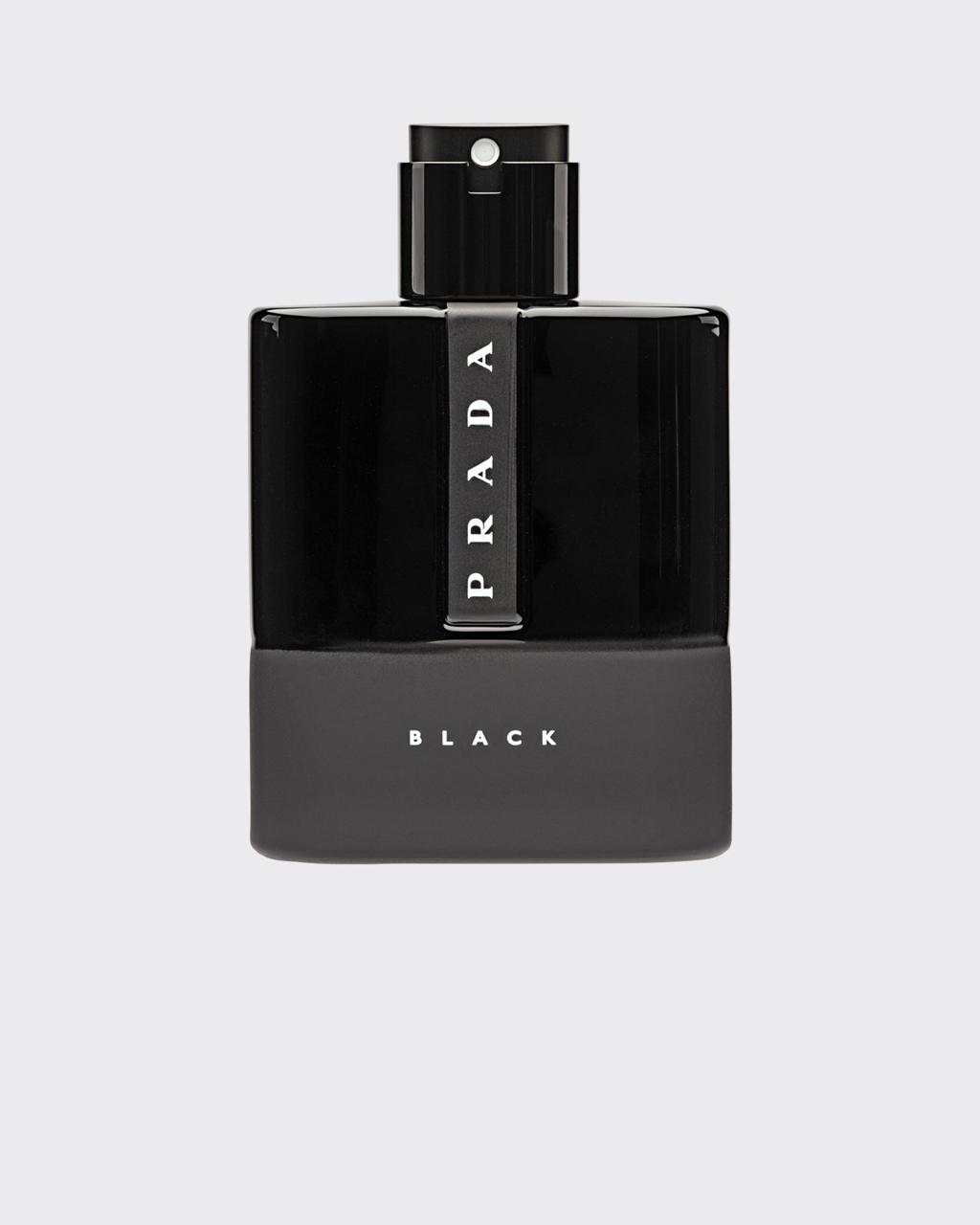 Prada Luna Rossa Black men's perfume bottle with black and silver design, 100ml Eau De Parfum for men.