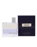 Prada Amber Pour Homme Eau De Toilette bottle with 100ml size and elegant amber-colored liquid inside.