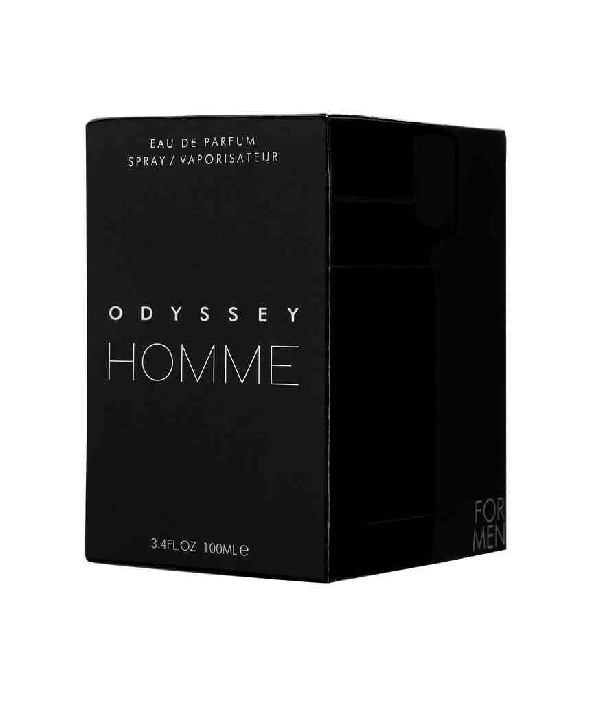 Armaf Odyssey Men Edp 100ml perfume bottle with sleek design and silver cap, displayed on a plain background.