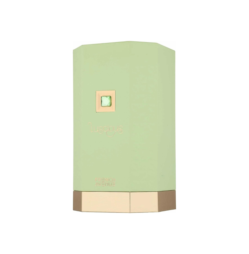 Fragrance World French Avenue Luscious Eau de Parfum 100ml bottle with sleek packaging for men and women.