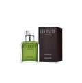 Calvin Klein Eternity Eau De Parfum 100ml for men, featuring the perfume bottle with elegant design and branding.