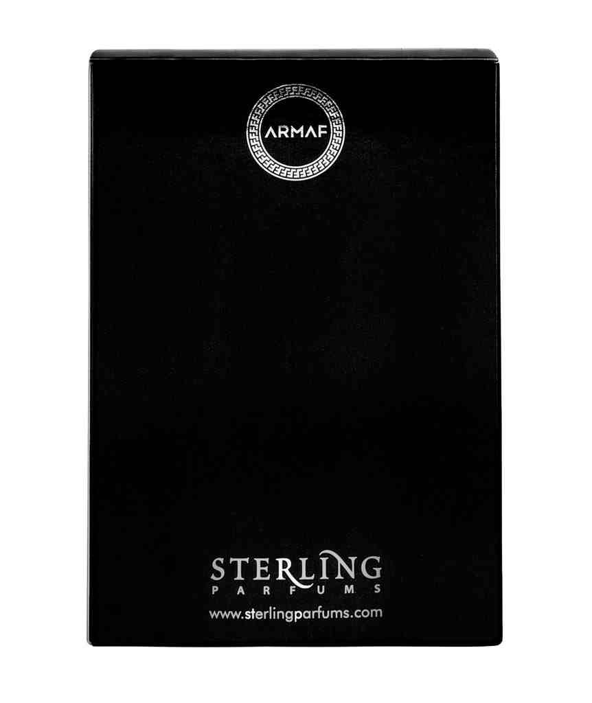 Armaf Odyssey Men Eau de Parfum 100ml bottle with sleek black cap and clear glass, showcasing the fragrance inside.