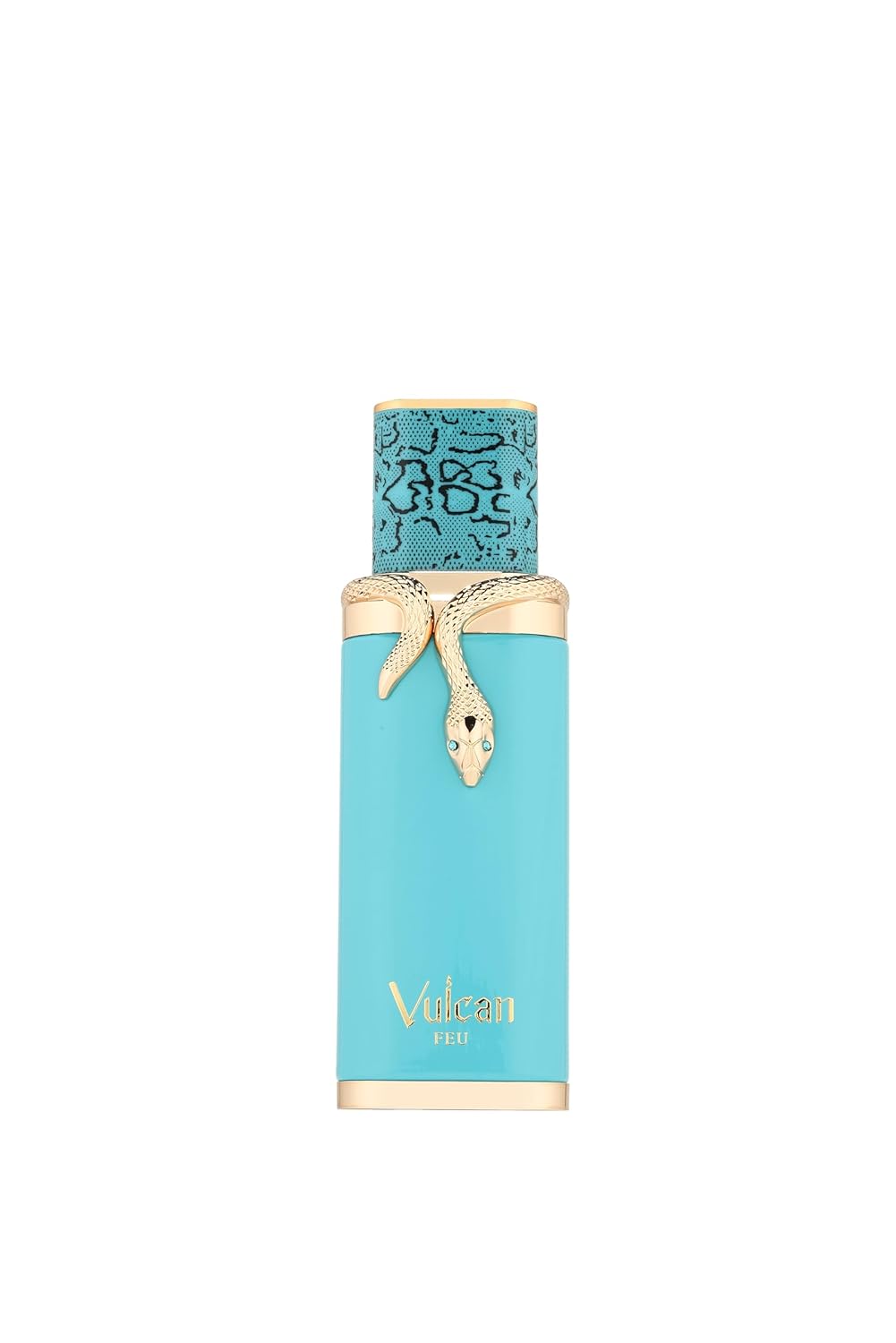 Fragrance World French Avenue Vulcan Feu Eau de Parfum 100ml bottle for men, showcasing the sleek perfume packaging.