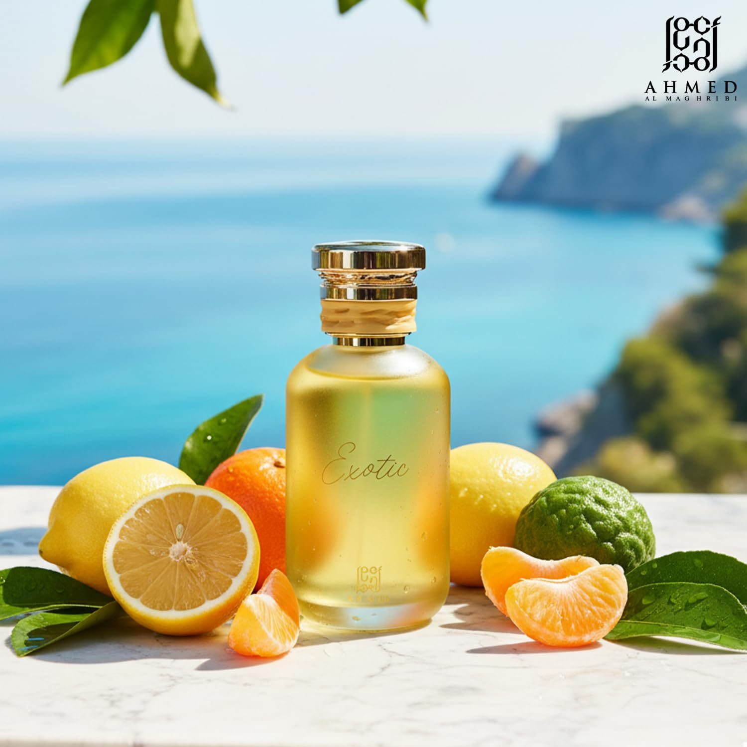 Exotic by Ahmed Al Maghribi Eau de Parfum 100ml bottle for men and women, with elegant packaging and floral aroma highlights