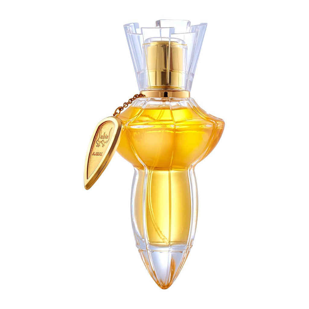 Ajmal Abia Pour Femme Eau de Parfum bottle with floral and elegant design, showcasing a sophisticated women’s perfume.