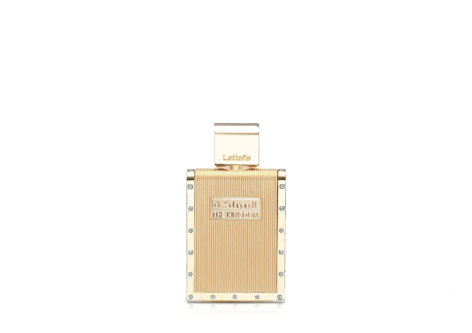 Lattafa The Kingdom Pour Homme Eau De Parfum for Men, 100ml bottle, elegant perfume with a sophisticated design.
