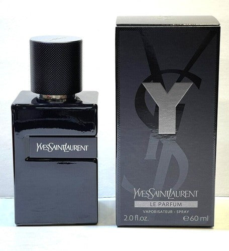 Yves Saint Laurent Y Le Parfum Elixir for Men 60ml bottle, elegant packaging, and sleek design of the fragrance.