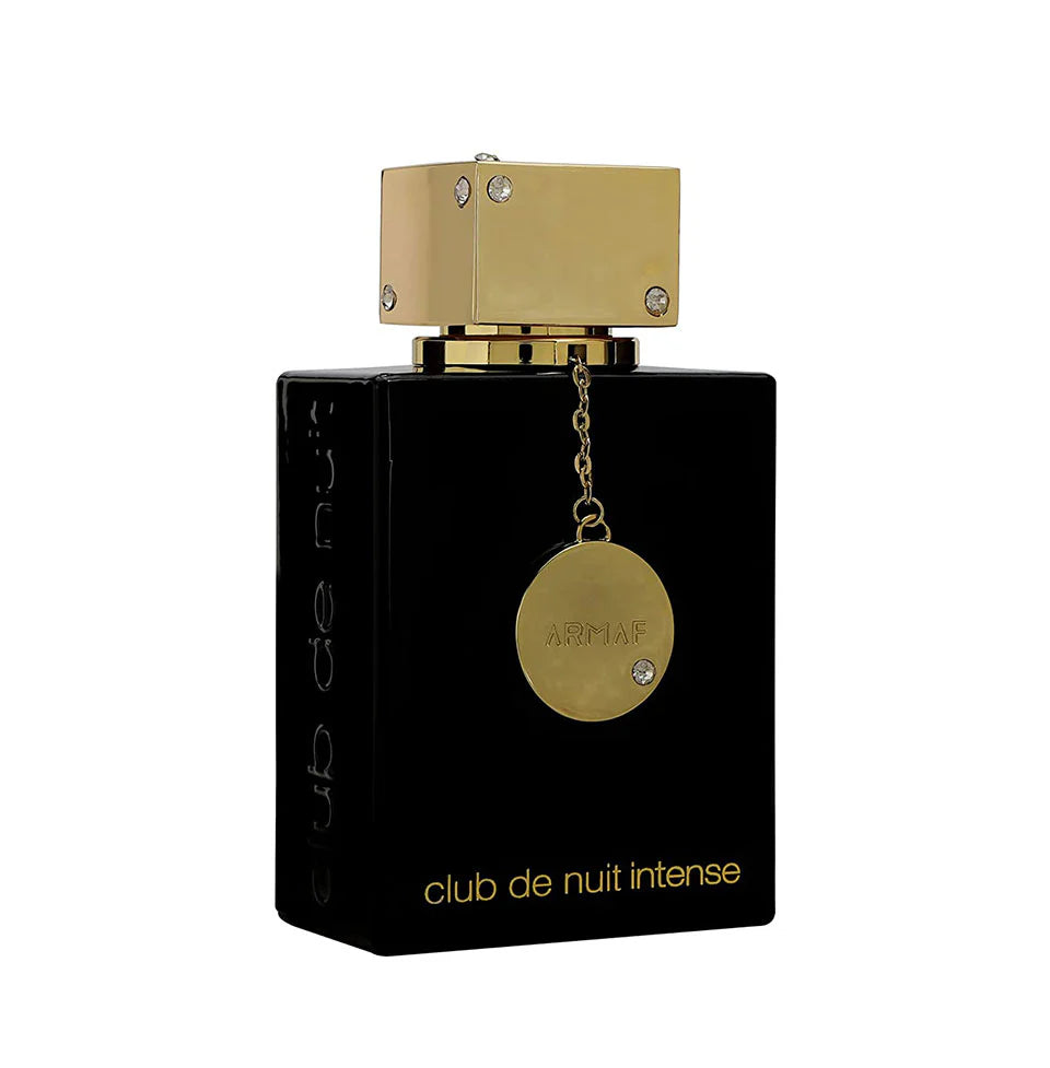 Armaf Club De Nuit Intense Women Eau De Parfum 105ml bottle with sleek black and gold design, elegant fragrance packaging.
