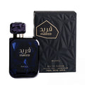 Riiffs Fareed Men EDP 100ml perfume bottle, sleek design with clear glass and silver cap, showcasing elegant packaging.
