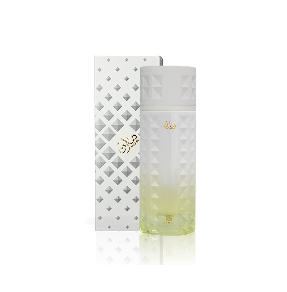 Ahmed Al Maghribi Marin Eau de Parfum 100ml bottle for men and women, featuring a sleek design and clear glass packaging.