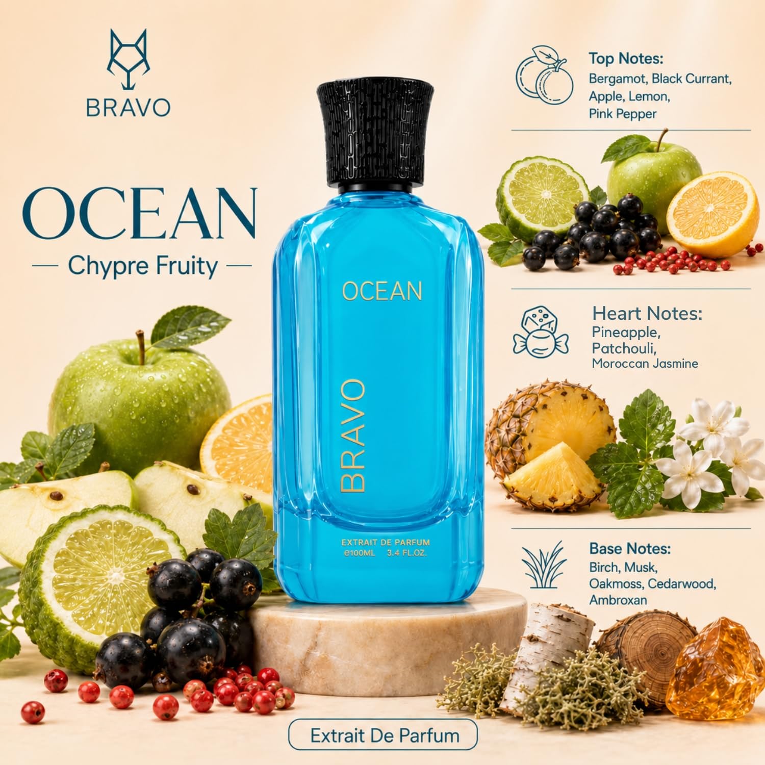 Bravo Ocean Extrait de Parfum For Men & Women 100ml