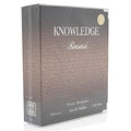 Rasasi Knowledge Pour Homme EDP 100ml perfume bottle for men with sleek design and clear labeling.