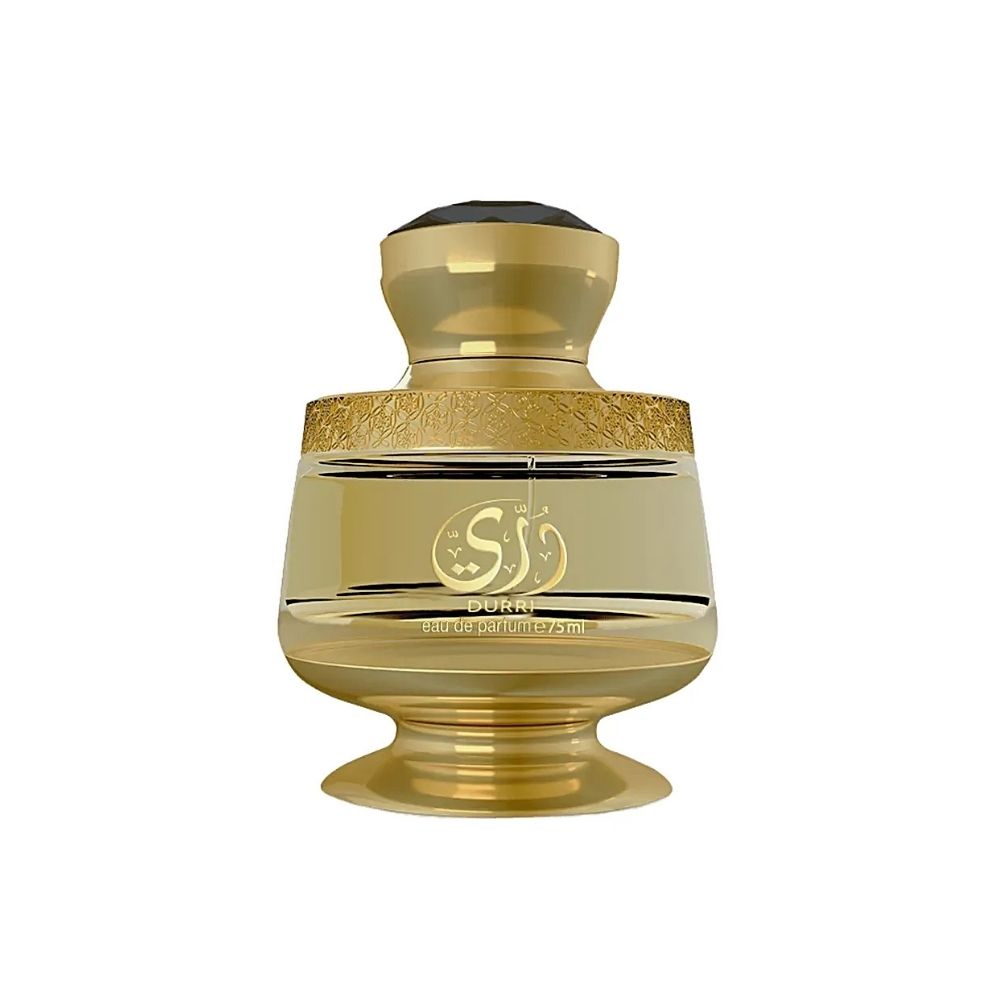 Ahmed Al Maghribi Durri Eau de Parfum 75ml for men and women, featuring a sleek bottle with elegant design and fragrance details.