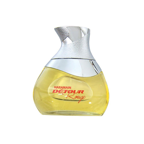 Al Haramain Detour Rouge Eau de Parfum 100ml bottle with red and black design, suitable for men and women.