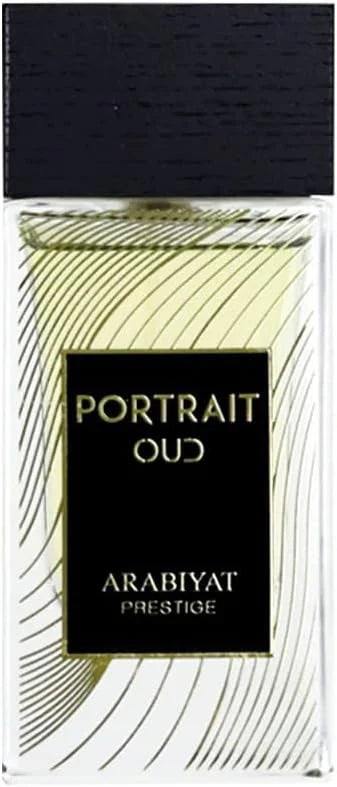 Arabiyat Prestige Portrait Oud Eau De Parfum 80ml for men and women, elegant fragrance bottle with luxurious design.