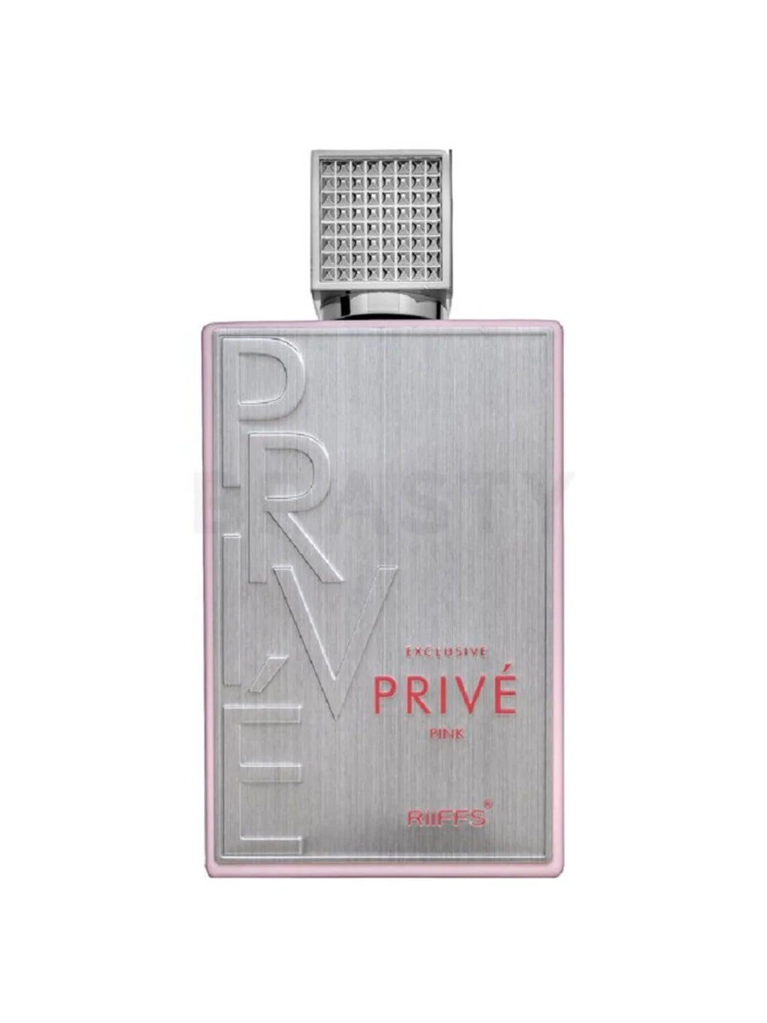 Riiffs Exclusive Prive Mystique Pink Eau De Parfum for women, 100ml bottle with pink liquid and elegant packaging.