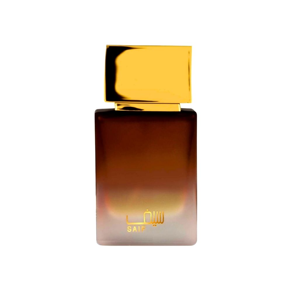 Ahmed Al Maghribi Saif Eau de Parfum 50ml for men and women, stylish bottle with elegant design and fragrance details visible.