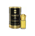 Ajmal Magnetize concentrated perfume oil for men, featuring a sleek bottle with a black cap and stylish label design.
