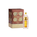 Ajmal Kandeel concentrated perfume oil for men and women, featuring elegant glass bottle with intricate design and golden cap.