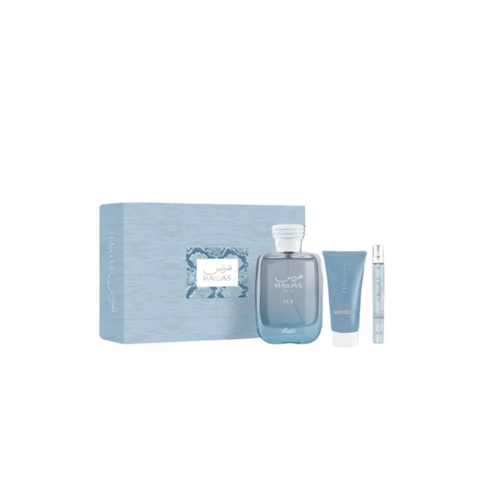 Gift Set Of Rasasi Hawas Ice Eau de Parfum 100ml For Men