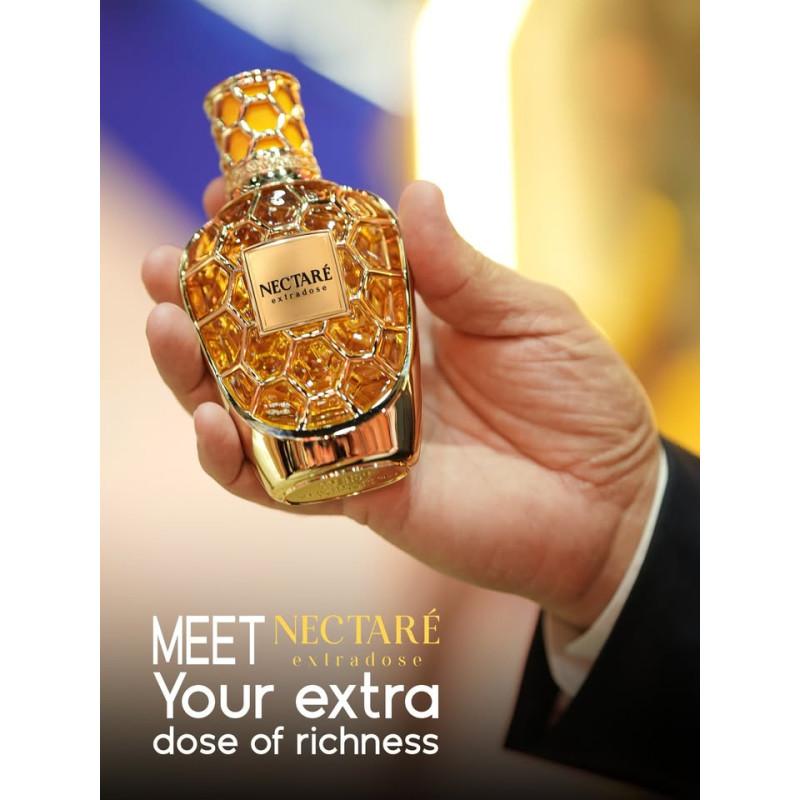 French Avenue Nectaré Extradose unisex Eau de Parfum 100ml bottle with elegant packaging and floral design.
