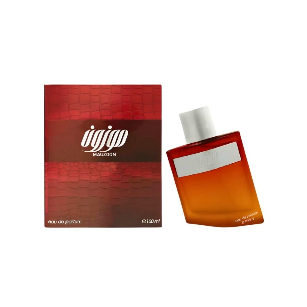 Ahmed Al Maghribi Mauzoon Eau de Parfum 100ml bottle for men and women with elegant packaging and sleek design.
