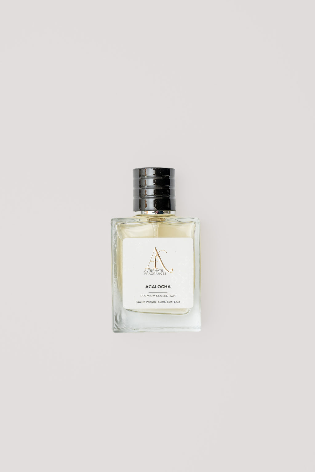 Agalocha Extrait de Parfum in a 50ml bottle, featuring elegant packaging with a sleek design, by Rini Deals.