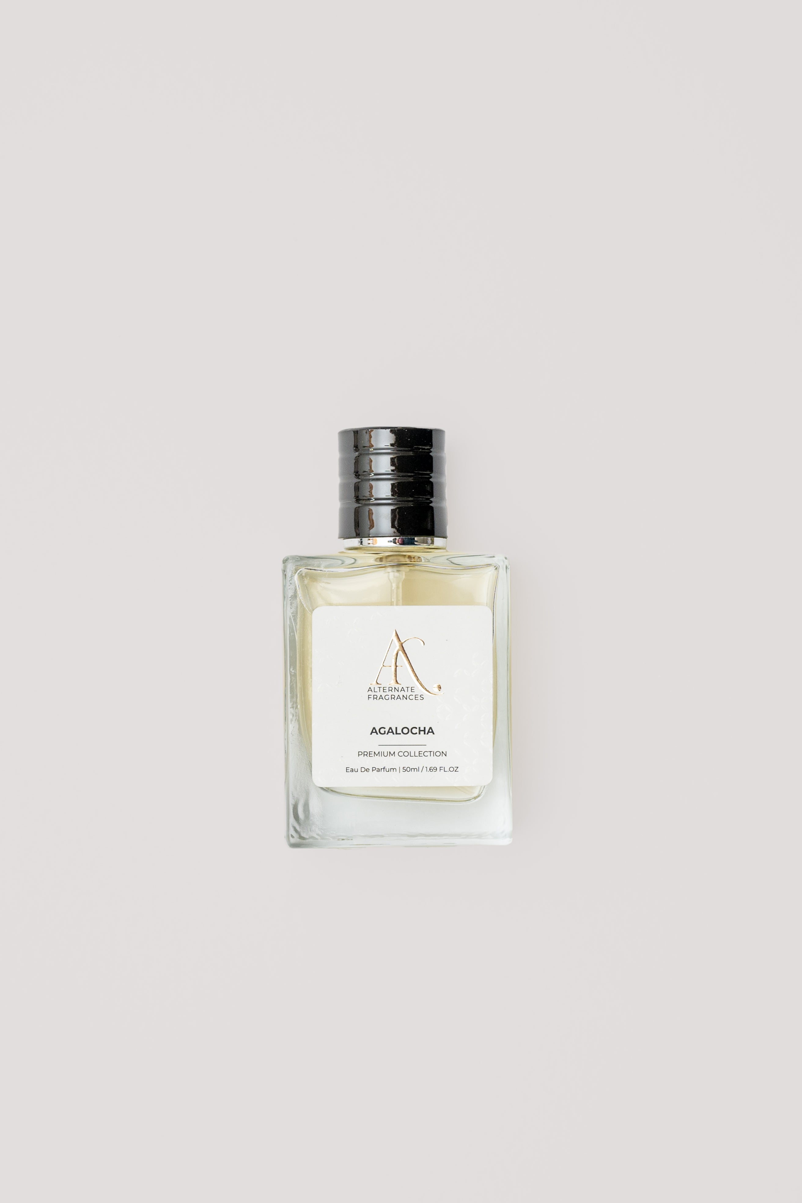 Agalocha Extrait de Parfum in a 50ml bottle, featuring elegant packaging with a sleek design, by Rini Deals.