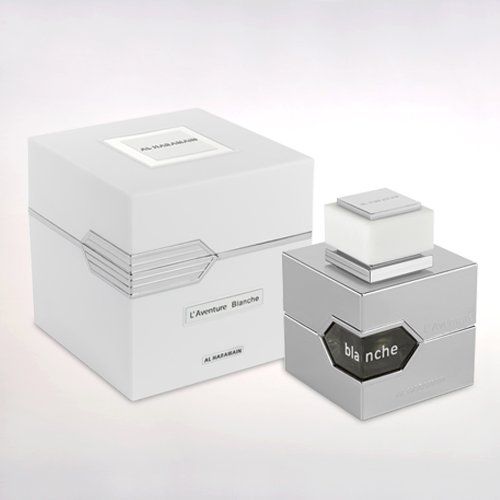 Al Haramain L'Aventure Blanche women's 100ml Eau de Parfum bottle with elegant design and clear label.
