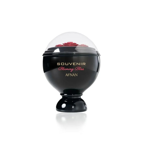 Afnan Souvenir Blooming Bliss Eau De Parfum 100ml bottle for men and women, featuring a sleek, elegant glass design.