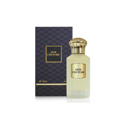 Ahmed Al Maghribi Oud Couture Eau de Parfum 100ml for men and women, featuring elegant bottle and luxurious fragrance details.