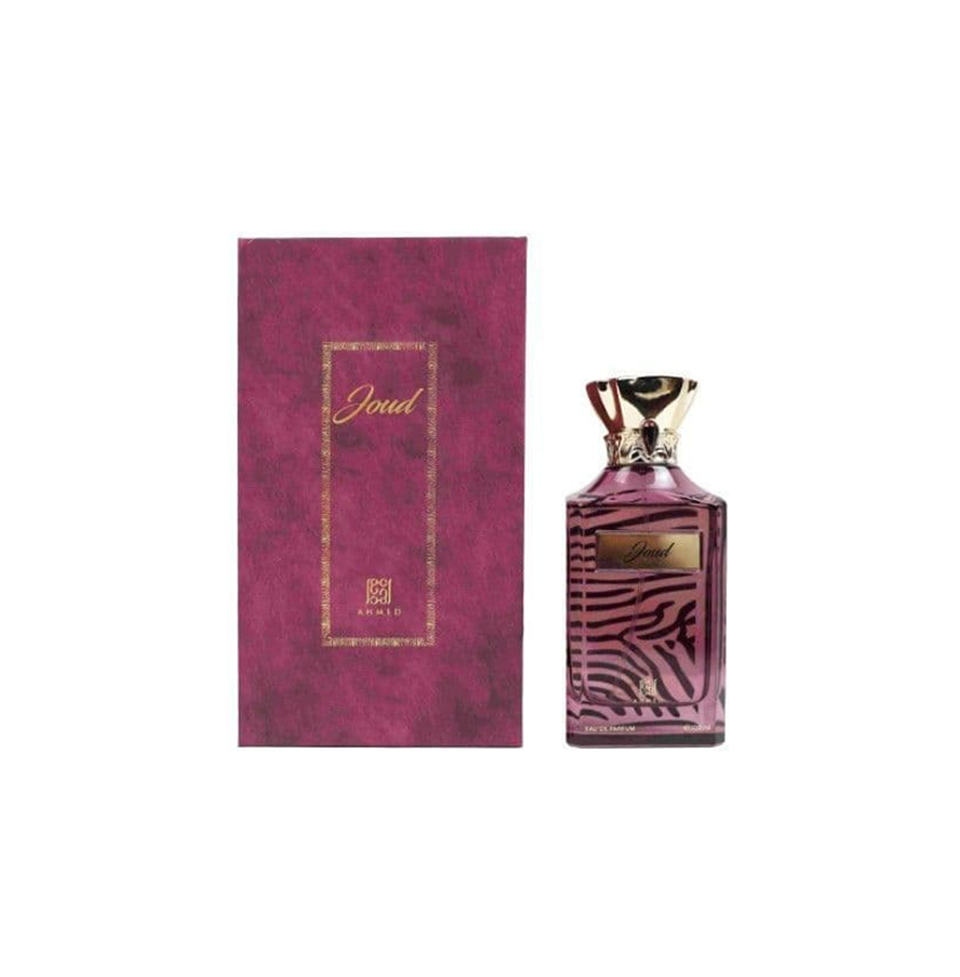 Ahmed Al Maghribi Joud Eau de Parfum 100ml for men and women, featuring a sleek bottle with elegant design and branding.