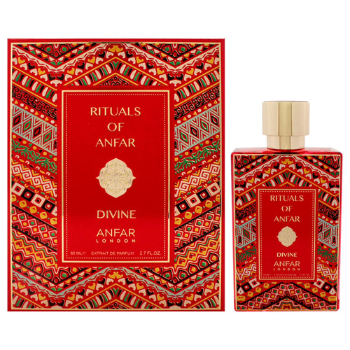 Anfar Rituals of Anfar Divine EDP 100ml spray bottle for men and women, elegant perfume with floral and woody notes.