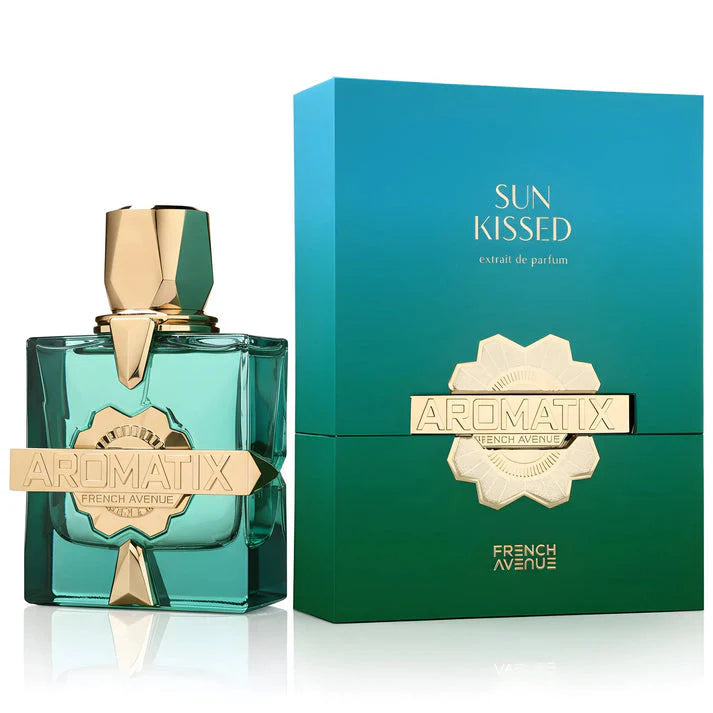 French Avenue Aromatix Sun Kissed perfume by Fragrance World, 100ml bottle, unisex fragrance for men and women, elegant scent.