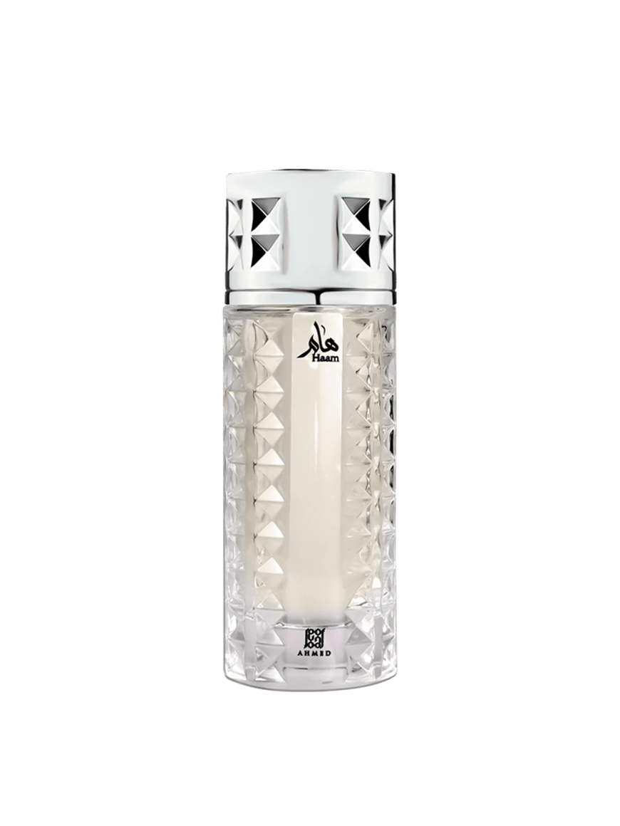 Ahmed Al Maghribi Haam Eau de Parfum 100ml bottle with elegant design, suitable for men and women.