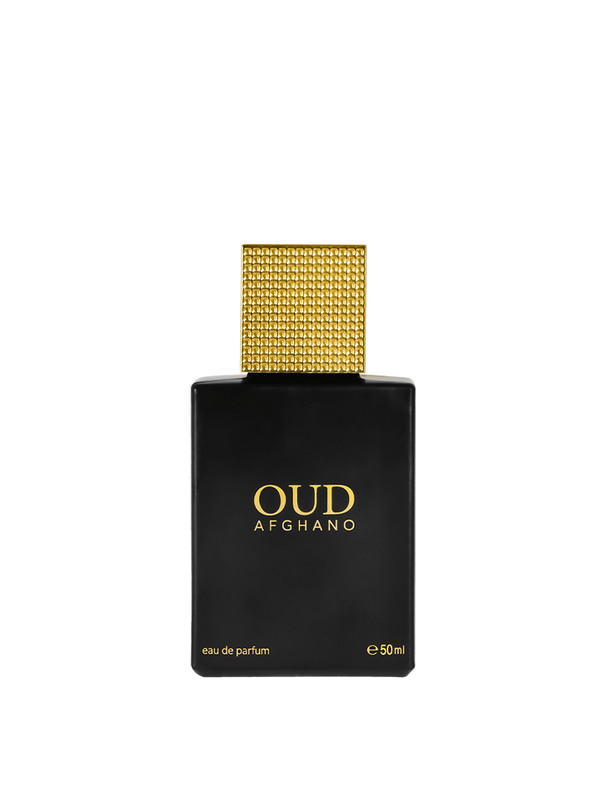 Ahmed Al Maghribi Oud Afghano Eau de Parfum 50ml bottle, elegant design, suitable for men and women.