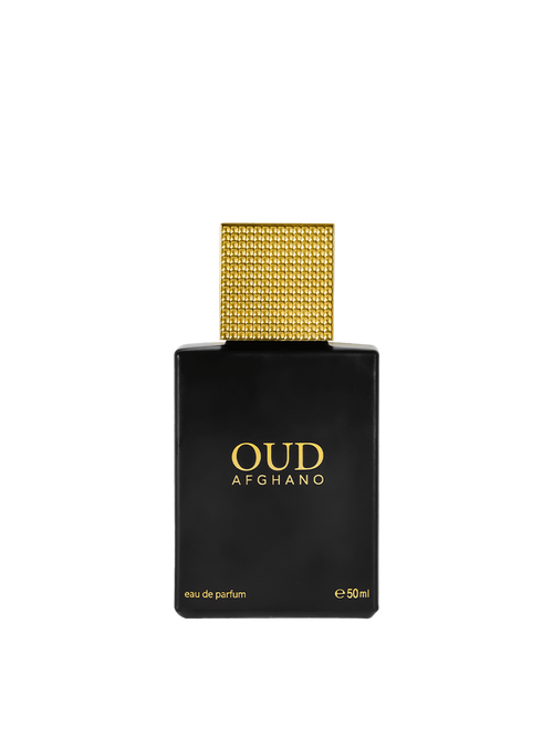Ahmed Al Maghribi Oud Afghano Eau de Parfum 50ml bottle, elegant design, suitable for men and women.