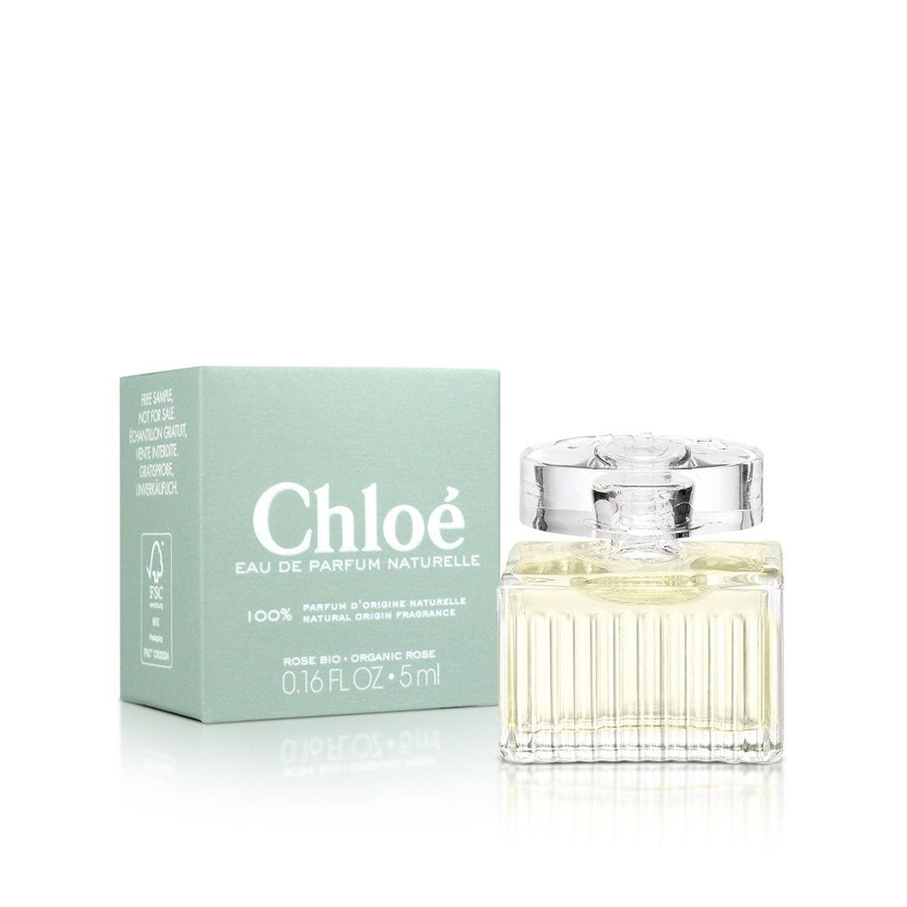 Miniature Chloe Eau de Parfum Naturelle 5ml bottle for women, featuring elegant glass container with fragrance spray.
