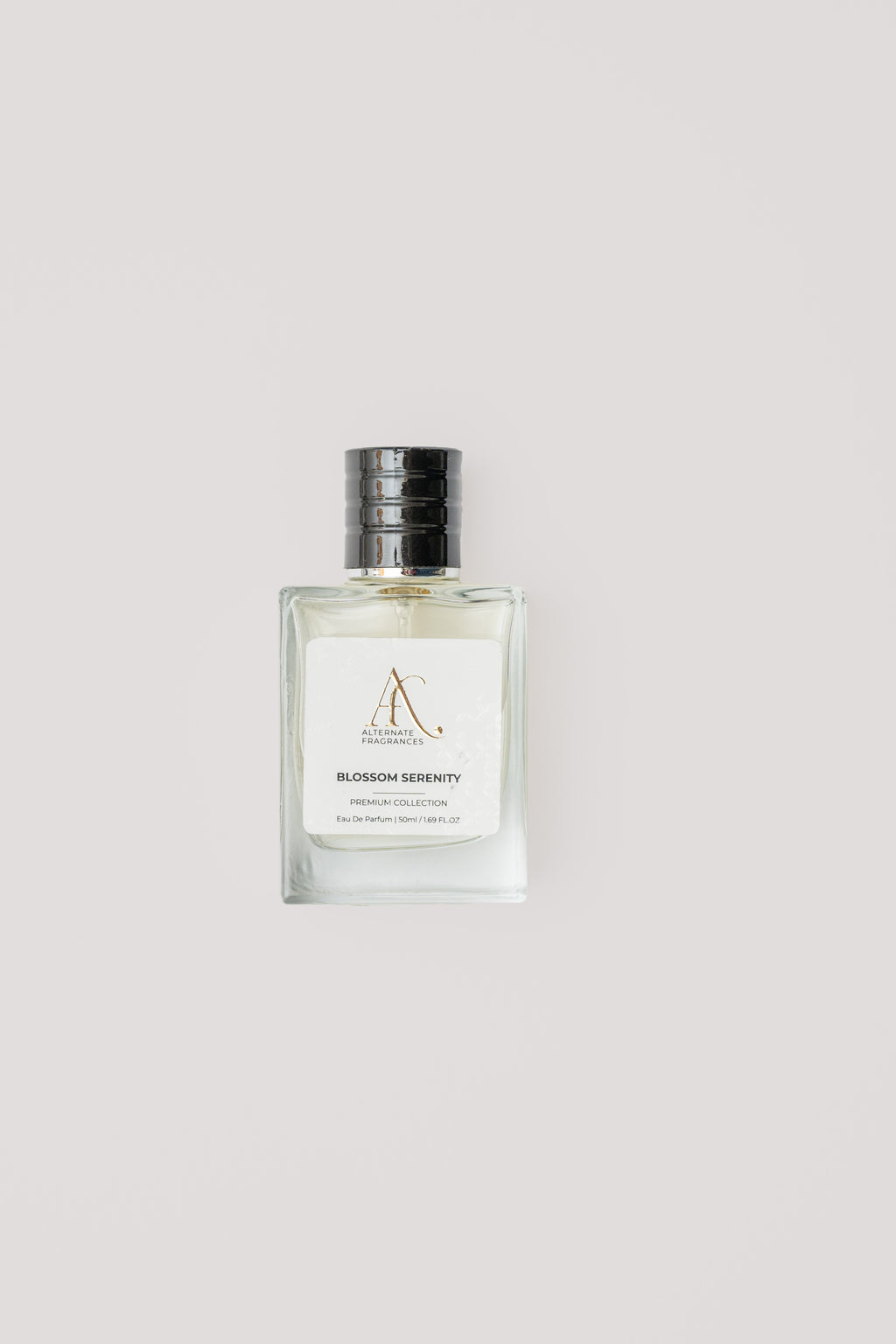 Rini Deals Blossom Serenity 50ml EDP perfume bottle with floral design and elegant packaging.