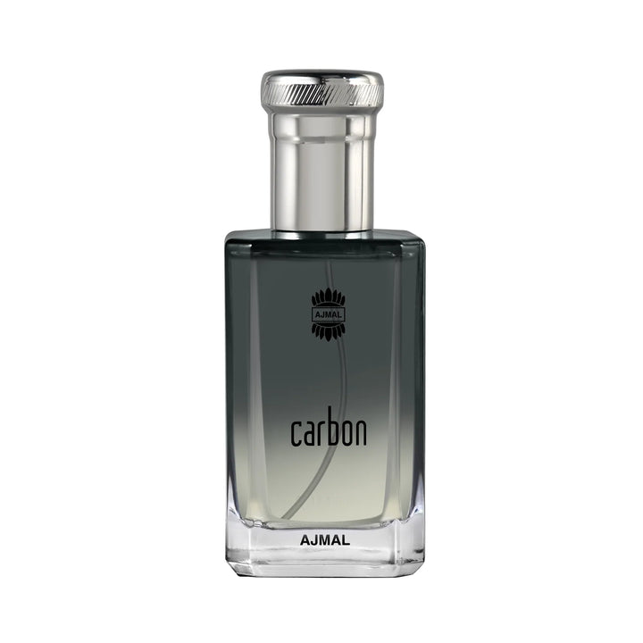 Ajmal Carbon Eau De Parfum 100ml for men, featuring a sleek bottle with modern design and a dark, sophisticated fragrance.