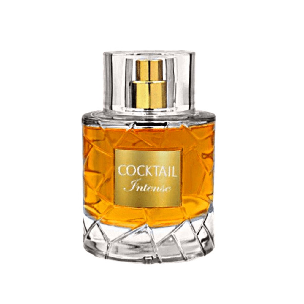 Fragrance World Cocktail Intense men's eau de parfum bottle with a sleek design, 100ml size, showcasing the fragrance label.