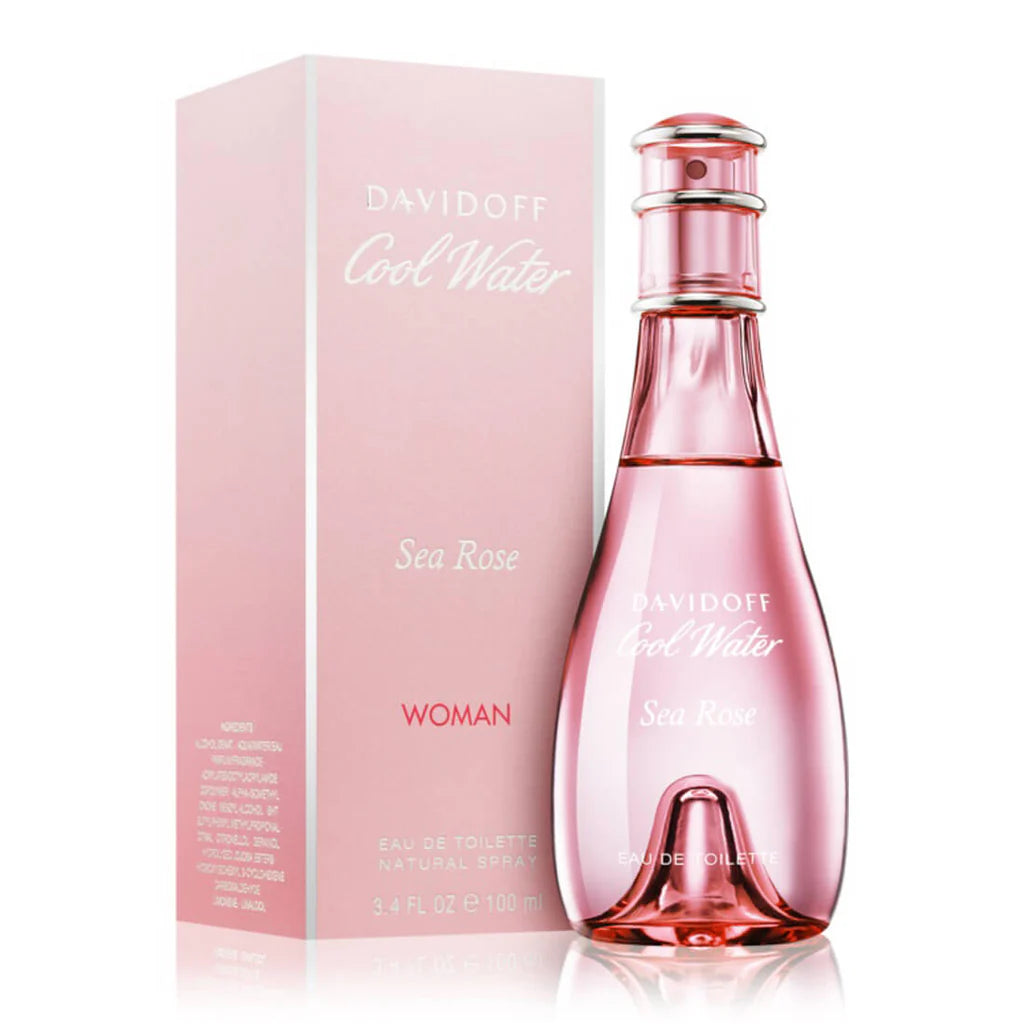 Davidoff Cool Water Sea Rose Eau de Toilette for women, 100ml bottle with a floral and fresh fragrance.