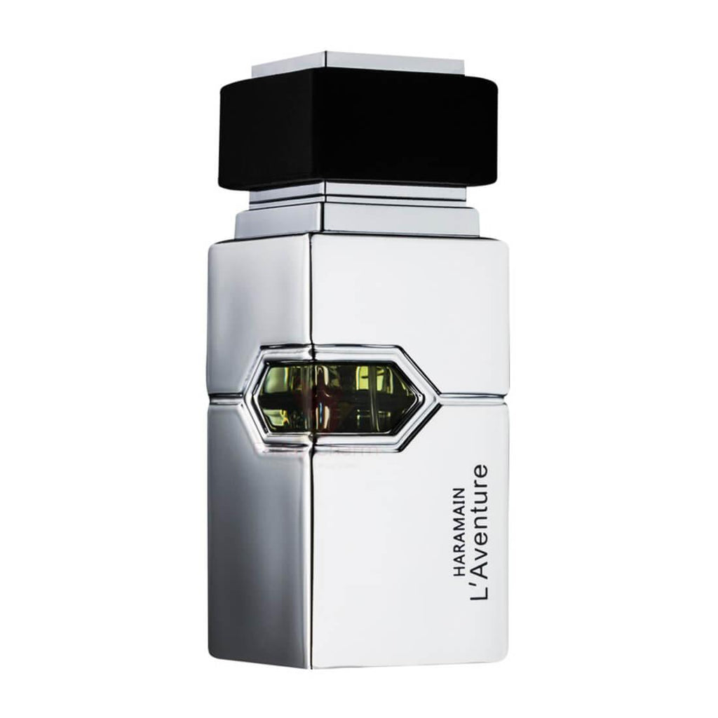Al Haramain L’Aventure Eau de Parfum for Men, 100ml bottle, featuring sleek design and elegant packaging.