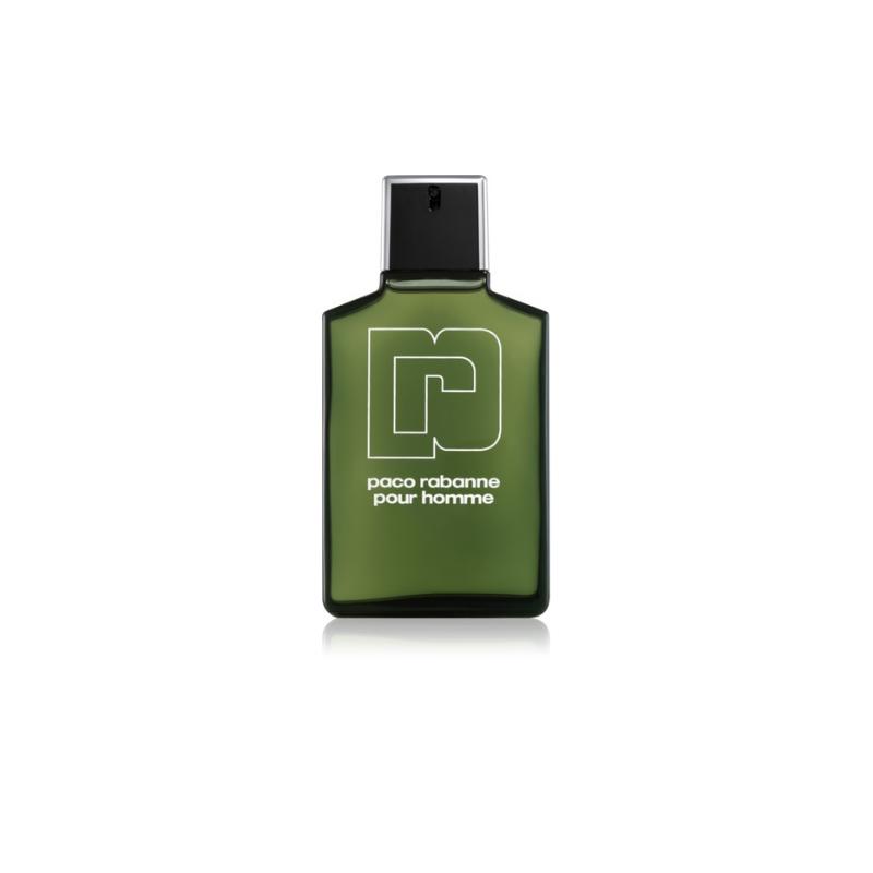 Paco Rabanne Pour Homme Eau De Toilette 100ml bottle for men, shown as a tester with sleek packaging and classic design.