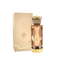 Lattafa Teriaq Eau De Parfum 100ml for men and women, featuring the elegant perfume bottle with gold accents and floral details.
